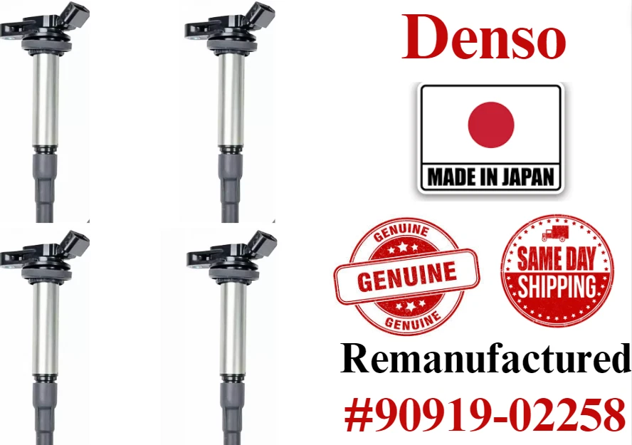 GENUINE Remanufactured 4x DENSO Ignition Coils For 2008-2014 Scion xD 1.8L I4 - Image 1 of 1