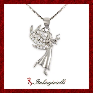 Collana Fatina Incantata Donna in Argento 925 rodiato Oro Bianco - Foto 1 di 4