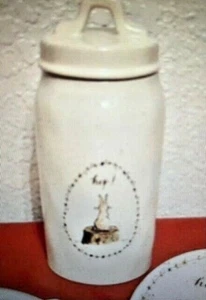 NEW RAE DUNN HIP HOP Canister 🐇❤️EASTER Bunny Farmhouse Decor New with tag - Picture 1 of 4