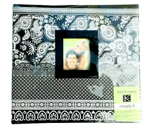 NEW Simply K Black & White Paisley & Mixed Pattern 12 x 12 Madison Scrapbook - Picture 1 of 7
