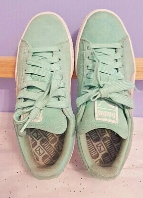Zapatillas deportivas Puma para mujer verde menta de gamuza zapatos Vikky talla 6,5 Foto 1 de 4