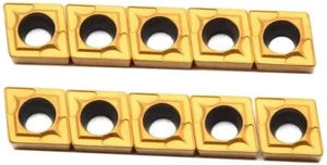 10 Stück CNC Hartmetallspitzen Einsätze Klingen Fräser Drehmaschine Drehwerkzeug mit Box CCMT06 - Bild 1 von 16