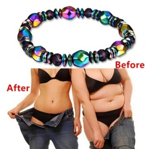 Weight Loss Multicolor Magnetic Bracelet Beads Hematite Stone for Therapy Healt' - Picture 1 of 8