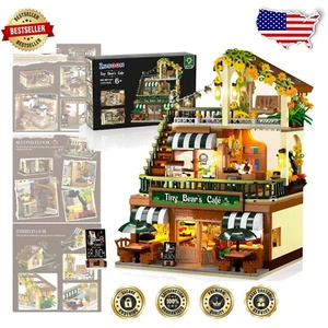 1173 PCS Detailed Cafe Building Block Toy for All Ages - LED Lighting Included - Picture 1 of 15