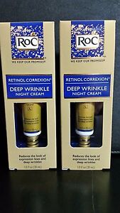 RoC Retinol Correxion Deep Wrinkle Night Cream, 1.0 oz - (2) Pack