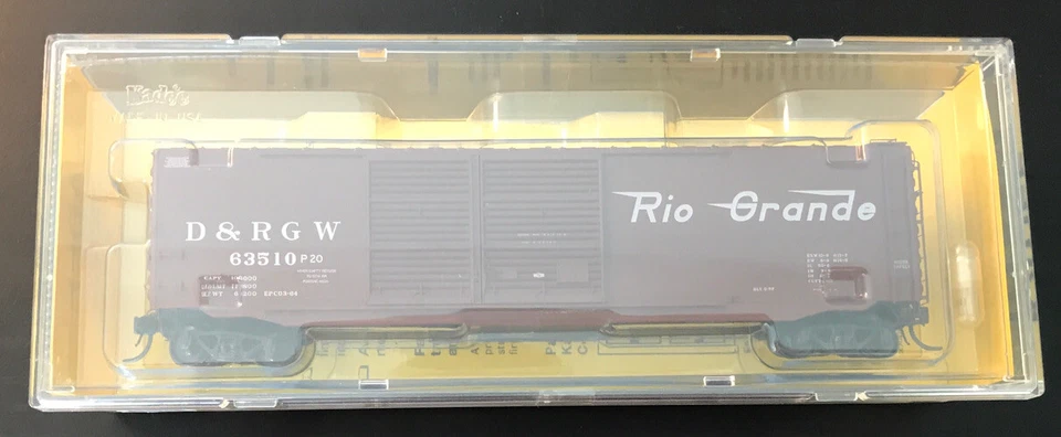 Kadee HO Rio Grande 50' Ps1 Boxcar Roofwalk Double Sliding Doors # D&rgw 63510