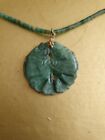 Vtg Double Dragon Pendant Natural Chinese Jade Disc Amulet