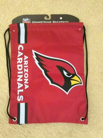 NFL Arizona Cardinals Drawstring Backpack Gym Bag - Red Cover