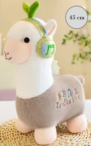 Alpaka Kuscheltier Lama Alpaca Plüschtier Stofftier 45cm Grau - Bild 1 von 6