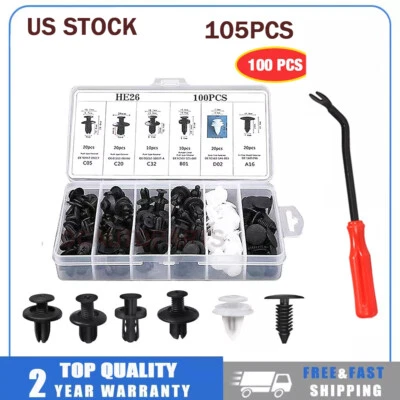 For Subaru 100Pcs Bumper Hood Clips Retainer Rivet Fastener Fender Push Pin USA Foto 1 de 4