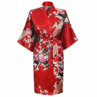 S-3XL Women's Floral Rayon Yukata Japanese Style Kimono Bath And Sleep Wear Robe - Image 1 of 4