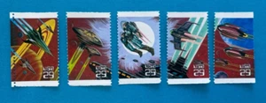 US Stamps Scott 2741 to 2745 29c Space Fantasy Issue booklet singles 1993 M/NH - Picture 1 of 7