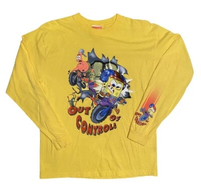 Camisa de Colección Nickelodeon Bob Esponja Pantalones Cuadrados Manga Larga Gráfica 2004 Juvenil XL Foto 1 de 4
