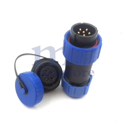 SP21 6 PIN 15A Waterproof Panel Mount Circular Aviation Cable Connector IP68 - Image 1 of 4