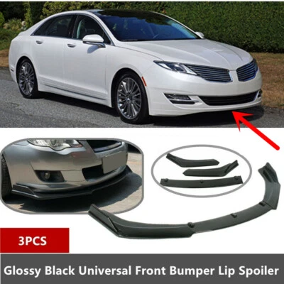 Add-on Universal Fit For 2013-2016 Lincoln MKZ Front Bumper Lip Spoiler Splitter - Image 1 of 4