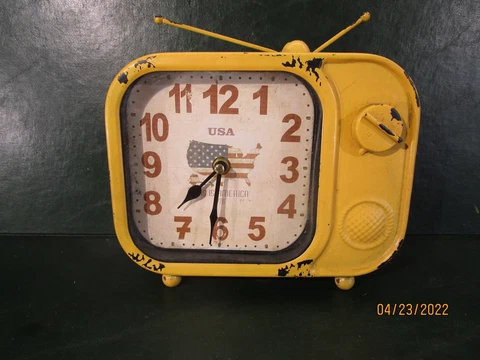 Vintage Looking TV Clock Decor Cover