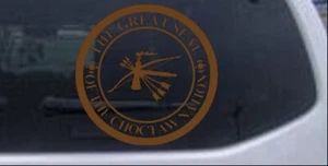 The Great Seal Of The Choctaw Nation Car Truck Window Decal Copper 6X6.0 - Picture 1 of 1