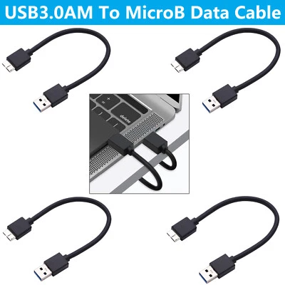 4pcs USB 3.0 Male To Micro B Male Cable Data Cord For External Hard Drive Disk - Image 1 of 4