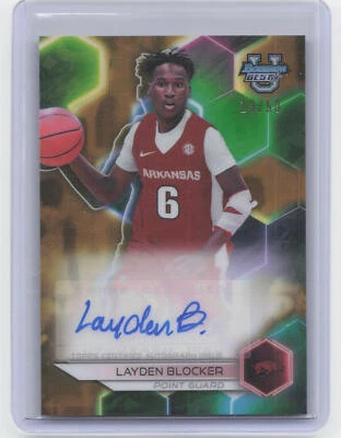 2023-24 Bowman Best University Layden Blocker Gold Auto #/50 - Image 1 of 2