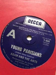 Adam and the Ants - Young Parisians - rare 45 single - Picture 1 of 1