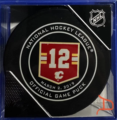 Calgary Flames #12 Jerome Iginla 03/02/19 (Jersey Retirement) Official Game Puck Cover
