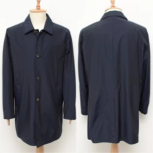 New! Men's Cesare Attolini Lightweight Navy Wool Nylon Coat Jacket Size 54,US 44 - Picture 1 of 13