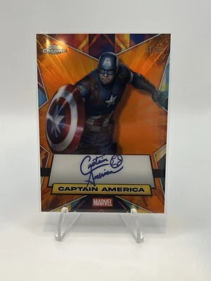 2025 Topps Chrome Marvel - Captain America - FA-CA- #11/25 - Autograph - Image 1 of 3