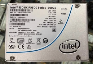 Intel SSD DC P3500 Series 800GB SSDPE2MX800G4J 2.5''NVMe/PCIe Solid State Drive - Picture 1 of 2