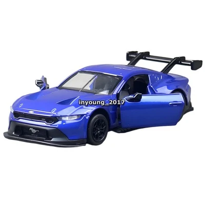 1/42 Ford Mustang GT3 Model Car Diecast Toy Vehicle Boys Toys Kids Gifts Blue - Image 1 of 4