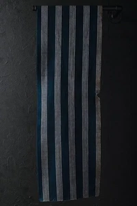 Japanese Fabric Cotton Vintage Kimono Antique Indigo Blue SHIMA 45.7"/KIP96/95 - Picture 1 of 12