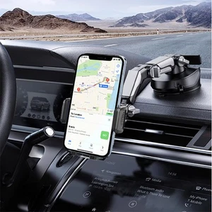 360° Car Windshield Mount Holder Cell Phone GPS For iPhone 16 15 14 13 Pro Max - Picture 1 of 7