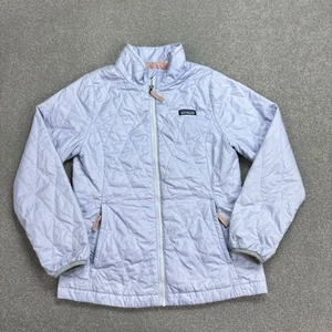 Patagonia Jacket Kids Large Purple Nano Puff Insulated Puffer Lined Coat Youth - Picture 1 of 15