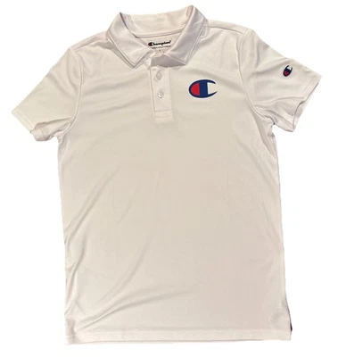 Camisa Polo Champion Juvenil L Auténtica Ropa Deportiva Blanca Foto 1 de 4