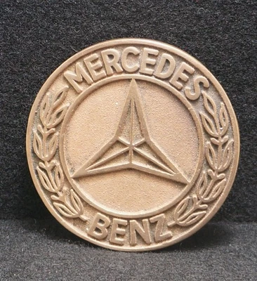 WA09104 *NOS* VINTAGE AÑOS 70 UB ***MERCEDES BENZ*** LOGO HEBILLA BRONCE MACIZO Foto 1 de 2