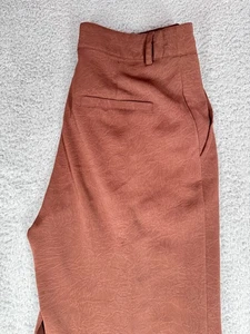 Molly Green Damen Plissee weites Bein Anzughose braun strukturiert Größe Small - Bild 1 von 8