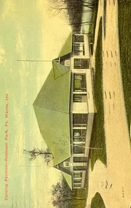 Tanzpavillon 1910 - Robinson Park, Ft. Wayne - Vintage Indiana Postkarte  - Bild 1 von 3