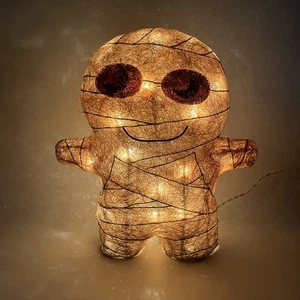 Zielscheibe Sisal beleuchtet Mumie Monster 2014 Indoor Outdoor kabelgebunden Halloween Deko 14,5" - Bild 1 von 9