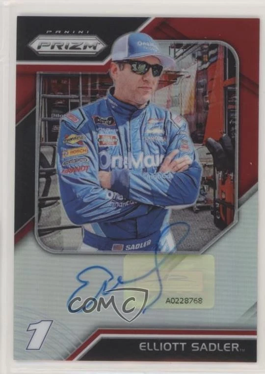 2018 Panini Prizm Driver Signatures Red Prizm /50 Elliott Sadler #DS-ES Auto - Image 1 of 2