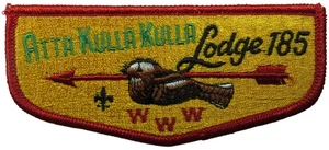 Atta Kulla Kulla Lodge 185 Blue Ridge Council SC Flap RED Bdr - Picture 1 of 2