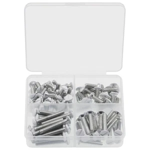 Tornillos de placa de pared, 100 piezas tornillos de salida blancos 6-32 roscas tamaño mixto, - Imagen 1 de 5