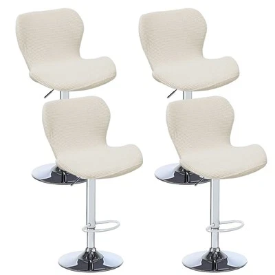 4 Stück Barhocker gebogen dehnbar Bezug für Barstuhl mit elastischer Rückenle... - Bild 1 von 4