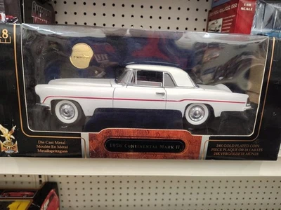 Белая золотая монета Road Signature 1956 Continental Mark II масштаб 1:18 24 карата WP240 - Изображение 1 из 4