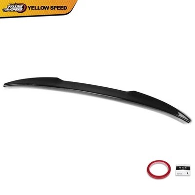 Fit For 2019-2024 BMW X4 G02 M4 Style Rear Trunk Spoiler Roof Wing Glossy Black - Image 1 of 4