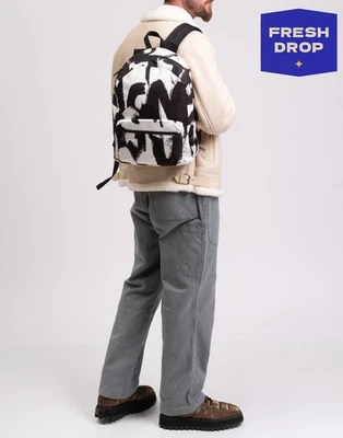 RRP€950 ALEXANDER McQUEEN Large Backpack Graffiti Logo Padded Back Zipped - Image 1 of 4