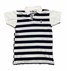 Billionaire Boys Club Striped Blue Navy White Rugby Polo Rare Size Medium - Picture 1 of 4