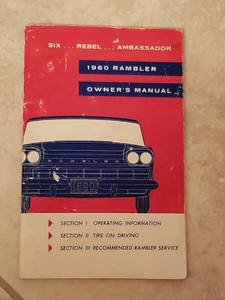 1960 Rambler Six, Rebel & Ambassador Owner's Manual - Picture 1 of 5