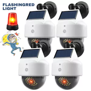 Solar Power Dummy Security Camera Fake LED Blink Light Outdoor Surveillance CCTV - Picture 1 of 16