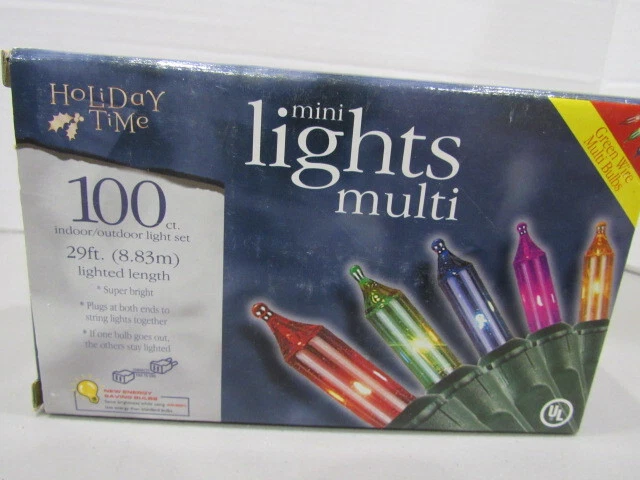 3 Boxes 100 Multicolor Mini Lights Set green wire 5 colors Indoor/Outdoor 29 Ft - Image 1 of 1