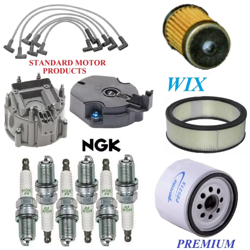 Tune Up Kit Air Oil Fuel Filters Cap Wire Plugs For GMC K3500 L6 4.8L 1979-1986 - Image 1 of 1