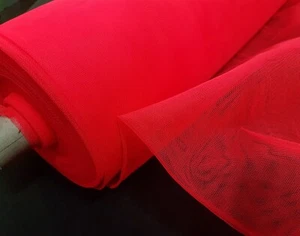 ROJO NEÓN - 300 cm ANCHO - TELA MALLA RED VESTIDO - BODAS, EVENTOS Y DISFRACES ETC - Imagen 1 de 3